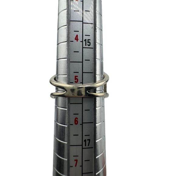 Vintage Sterling Silver 925 Stone Ring Unisex Artisan Design - Picture 10 of 11